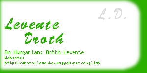 levente droth business card